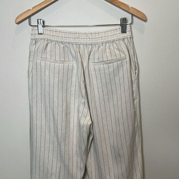 Massimo Dutti Linen Blend Striped Pants Size 4 - Picture 9 of 12